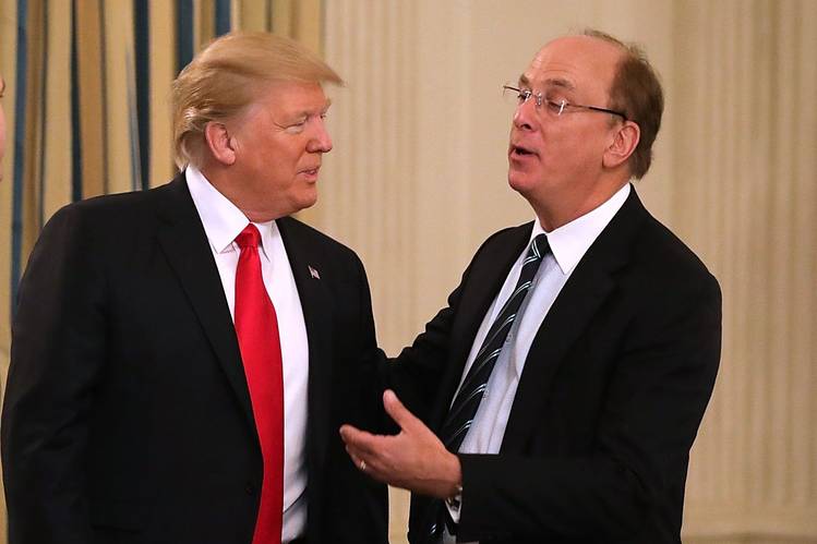 Donald Trump and Larry Fink